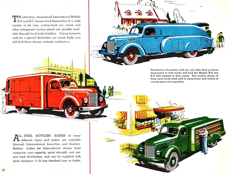 1941 International K6 and K7 trucks